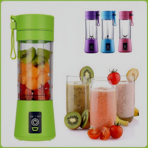 Portable 6-Blade Mini Blender – Rechargeable 380ml Juicer Cup for Smoothies & Shakes (Random Color)