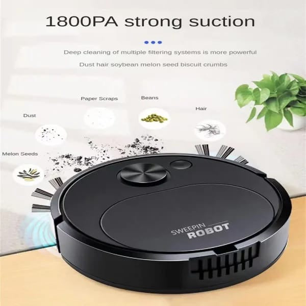 Smart 3-in-1 Mini Robot Vacuum Cleaner – Wireless, Mopping & Sweeping